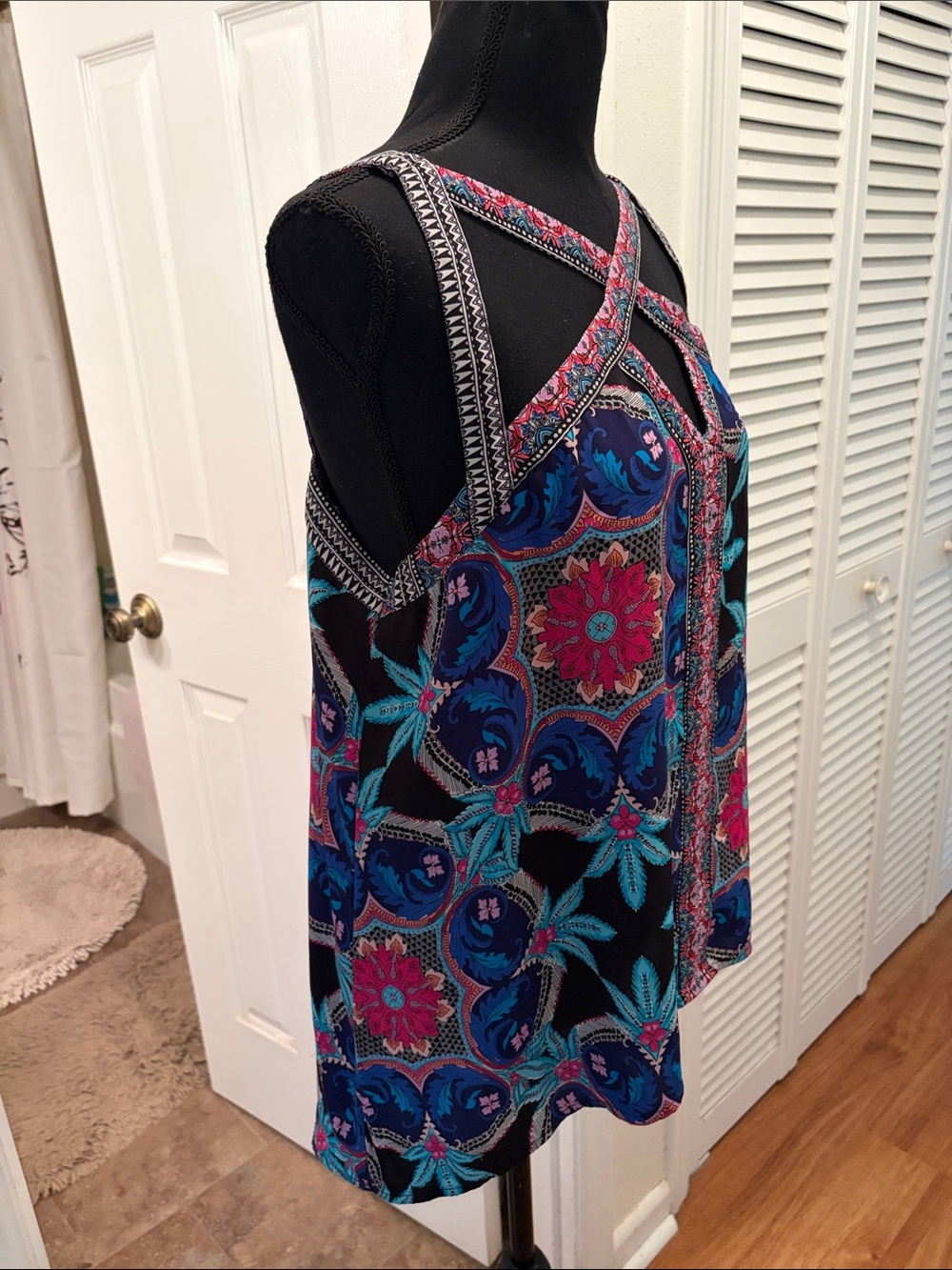 Nicole Miller Boho Crisscross Tank Top - Picture 2 of 7